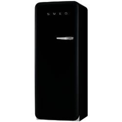 Smeg CVB20LNE1 60cm 'Retro Style' Upright Freezer in Black with Left Hand Hinge